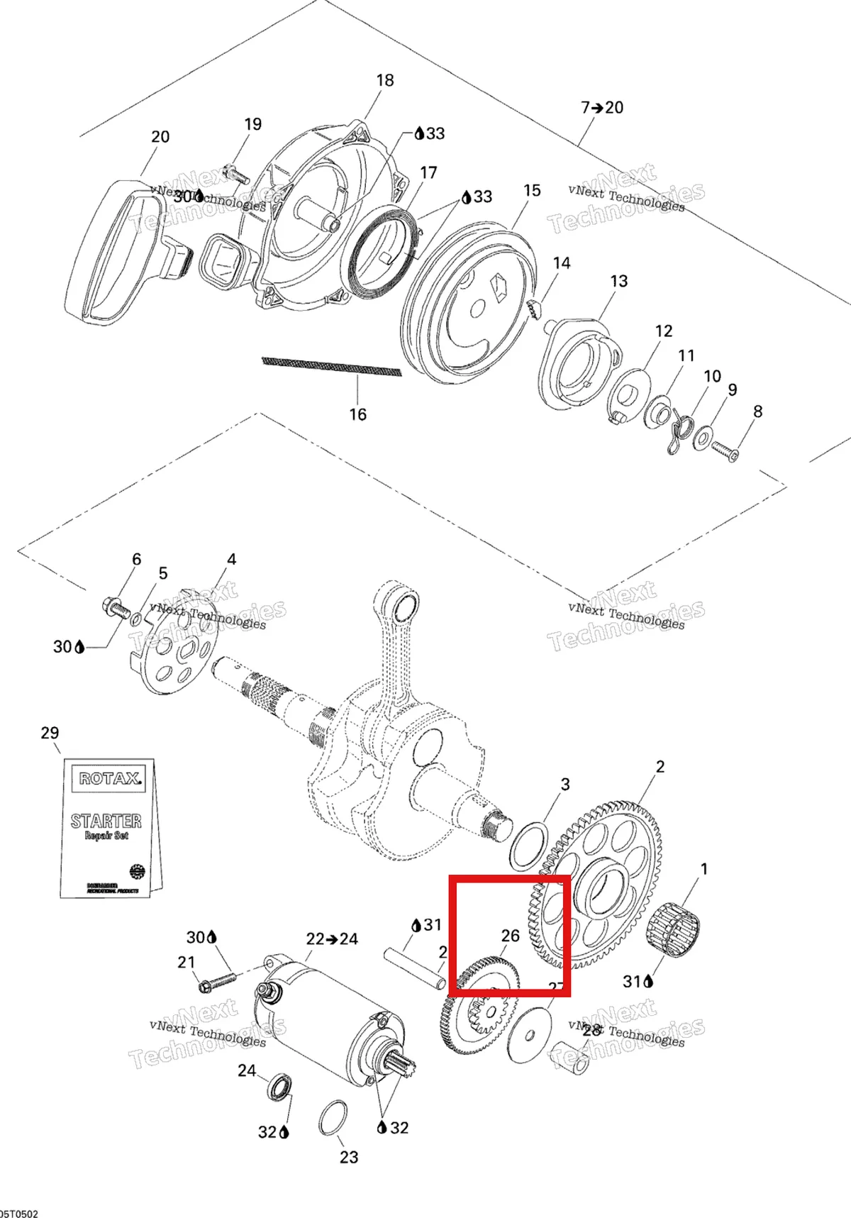 Деталь 420634970 на схеме узла 2005 Can-Am Traxter 5 Speed Rewind Starter And Electrical Starter