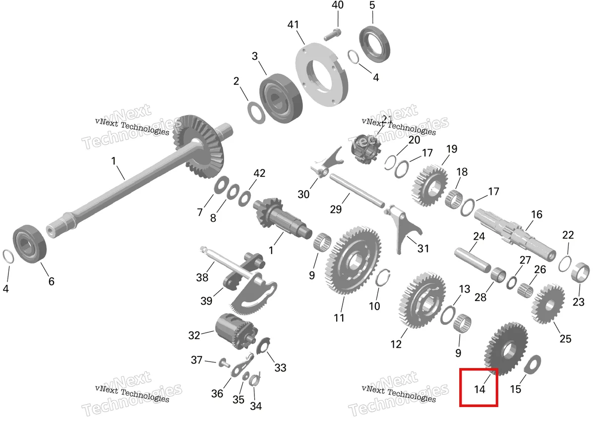 Деталь 420635184 на схеме узла 2024 Can-Am Outlander MAX 450 EFI 6X6 - 4ZRA - DPS Package - Tundra Green Rotax - Gearbox