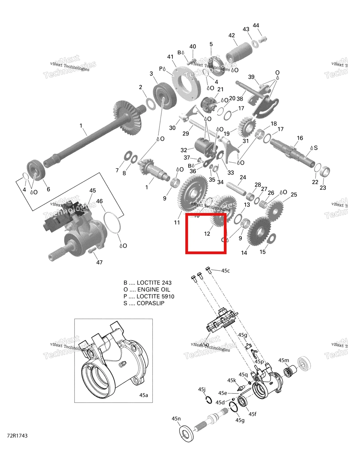 Деталь 420635573 на схеме узла 2021 Can-Am Defender HD5 - BASE DPS Rotax - Gear Box And Components