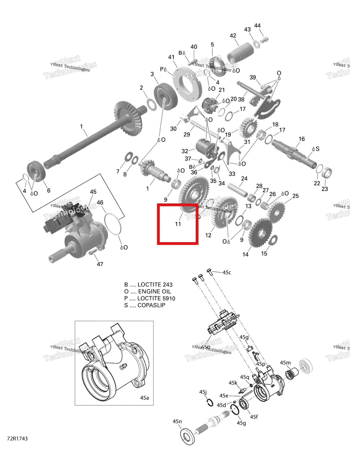 Деталь 420635584 на схеме узла 2021 Can-Am Defender HD5 - BASE DPS Rotax - Gear Box And Components