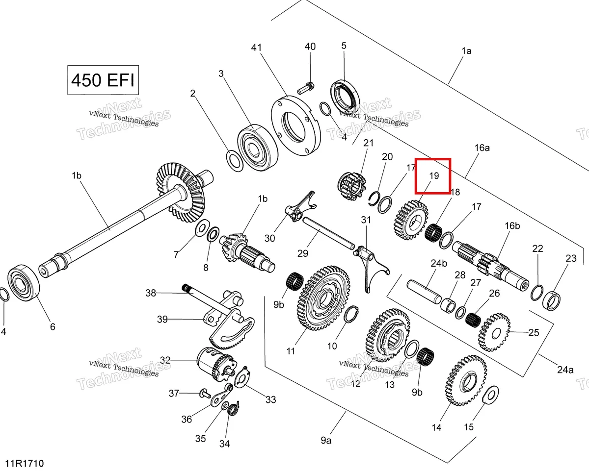 Деталь 420635602 на схеме узла 2017 Can-Am Outlander L - 450 EFI Gear Shift - 450 Efi