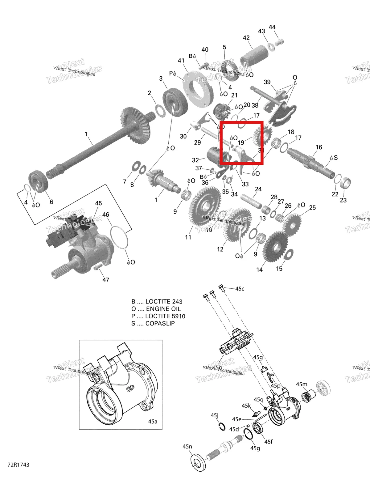Деталь 420635603 на схеме узла 2021 Can-Am Defender HD5 - BASE DPS Rotax - Gear Box And Components