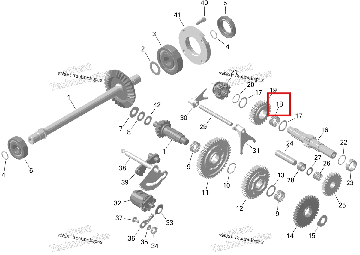 Деталь 420635605 на схеме узла 2024 Can-Am Outlander MAX 450 EFI 6X6 - 4ZRA - DPS Package - Tundra Green Rotax - Gearbox
