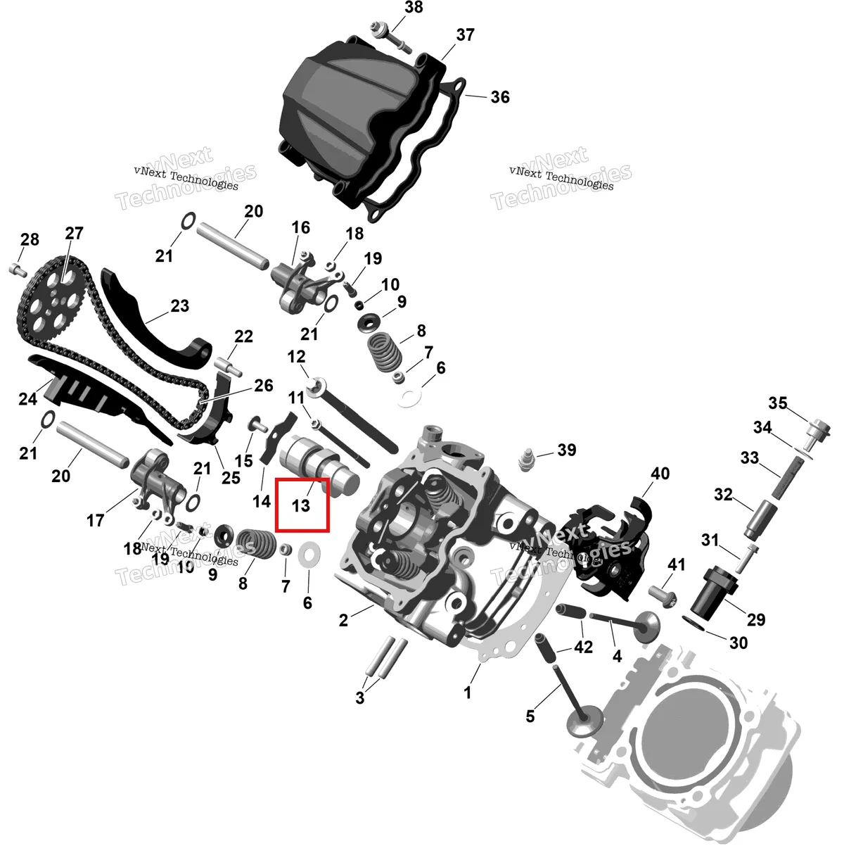 Деталь 420637445 на схеме узла 2026 Can-Am Defender - HD10 - DPS - 8BTF - Compass Green - 64