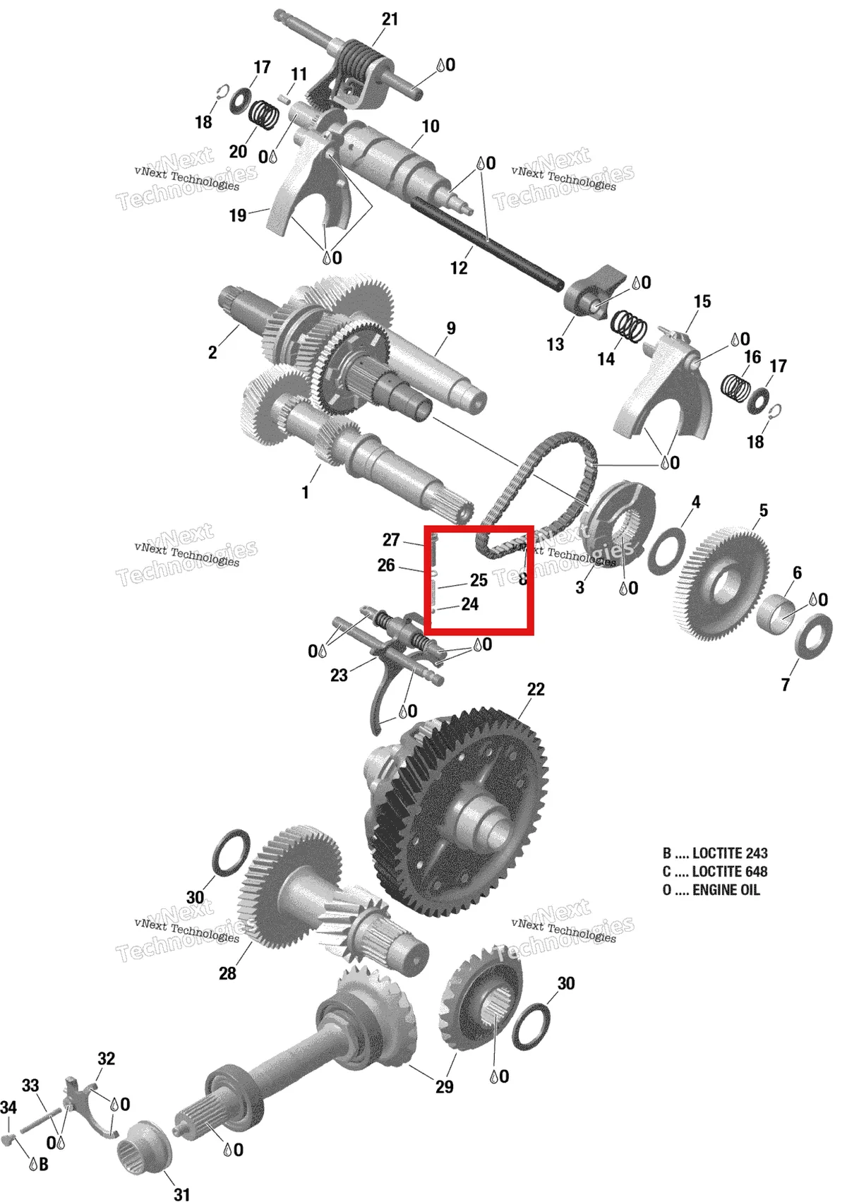 Деталь 420638090 на схеме узла 2019 Can-Am TRAXTER HD8 - T1B SERIES Gear Box 2 - 420686757