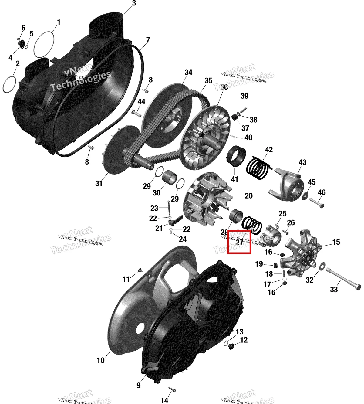 Деталь 420638117 на схеме узла 2022 Can-Am Maverick Turbo - DS Rotax - Cvt - Turbo