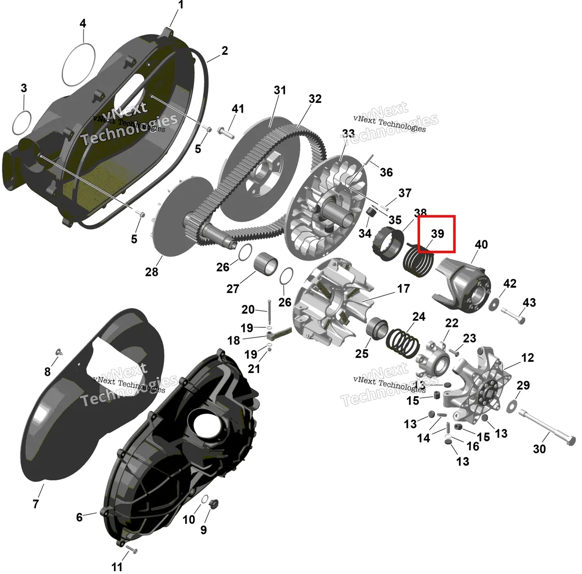 Деталь 420638124 на схеме узла 2026 Can-Am Commander - 1000R EFI - XTP - 6YTA - Mineral Gray Satin - 64