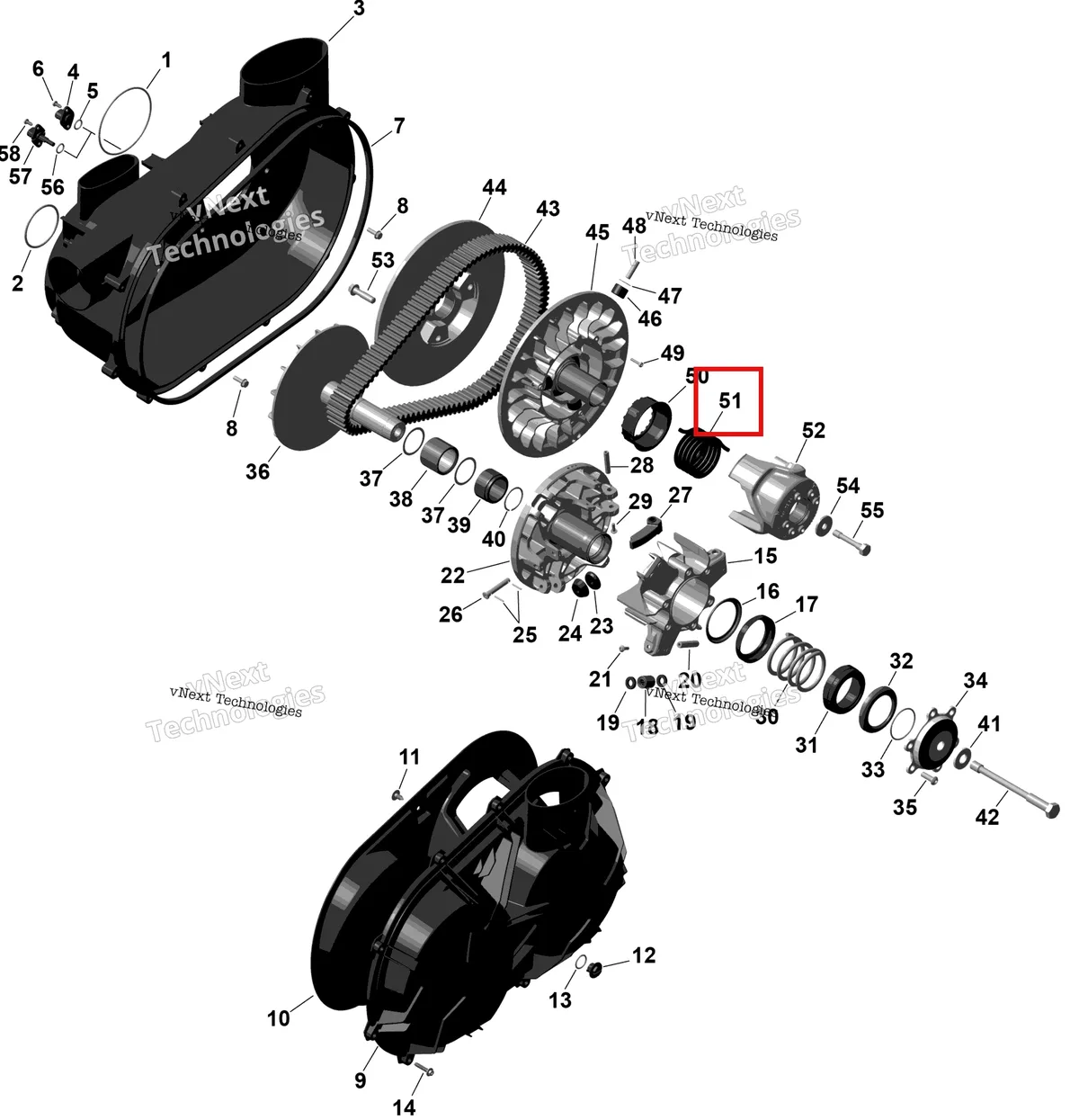 Деталь 420638135 на схеме узла 2026 Can-Am Maverick Max - TURBO - DS - 7WTB - Dusty Navy Satin - 64