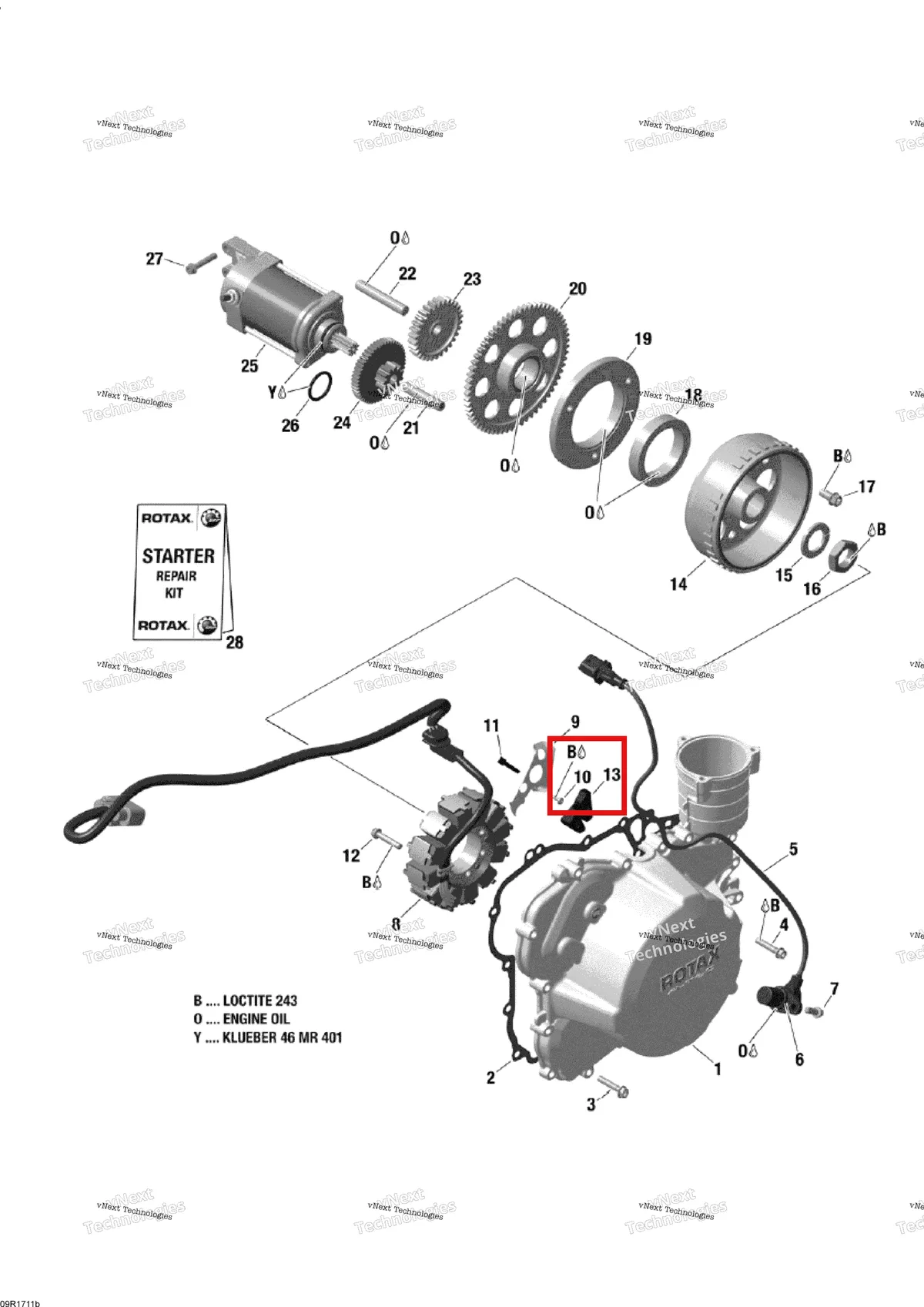 Деталь 420640085 (Деталь Torx Screw 3.5 X 8. Tightening Torque 4 Nm) на схеме узла 2017 Ski-Doo EXPEDITION - 4-STROKE - LE-SE Magneto And Electric Starter - 1200 4-Tec