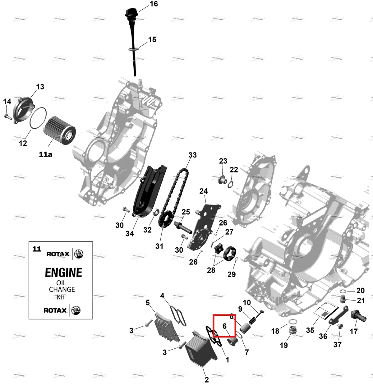 Деталь 420640271 на схеме узла 2026 Can-Am OUTLANDER - 4X4 - STD - 700 - 1CTB - CALI - Granite Grey Rotax - Engine Lubrication