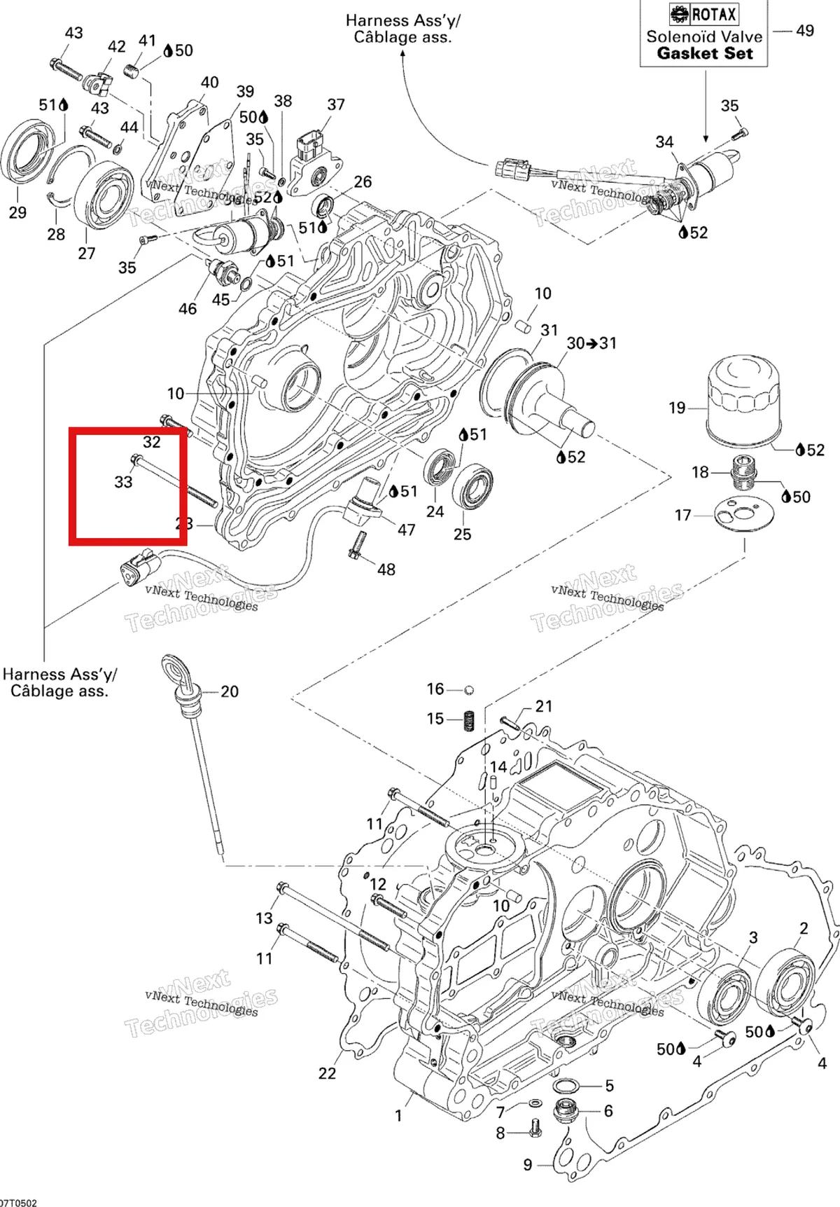 Деталь 420640361 на схеме узла 2005 Can-Am Traxter 5 Speed Clutch Housing And Cover