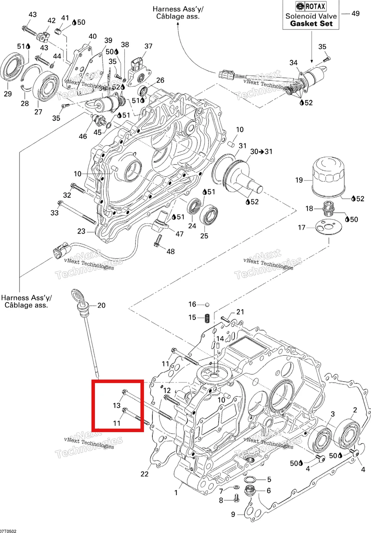 Деталь 420640371 на схеме узла 2005 Can-Am Traxter 5 Speed Clutch Housing And Cover