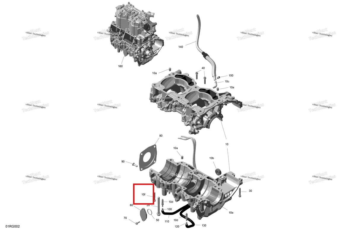 Деталь 420640433 на схеме узла 2027 Ski-Doo SUMMIT - NEO - 600 EFI - TWVA - Deep Black - 14X146X1.6CF Track Rotax - Crankcase