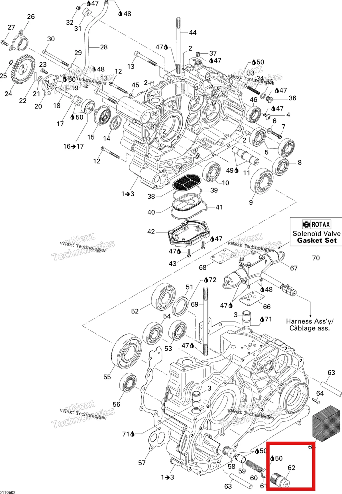Деталь 420640790 на схеме узла 2005 Can-Am Traxter 5 Speed Crankcase