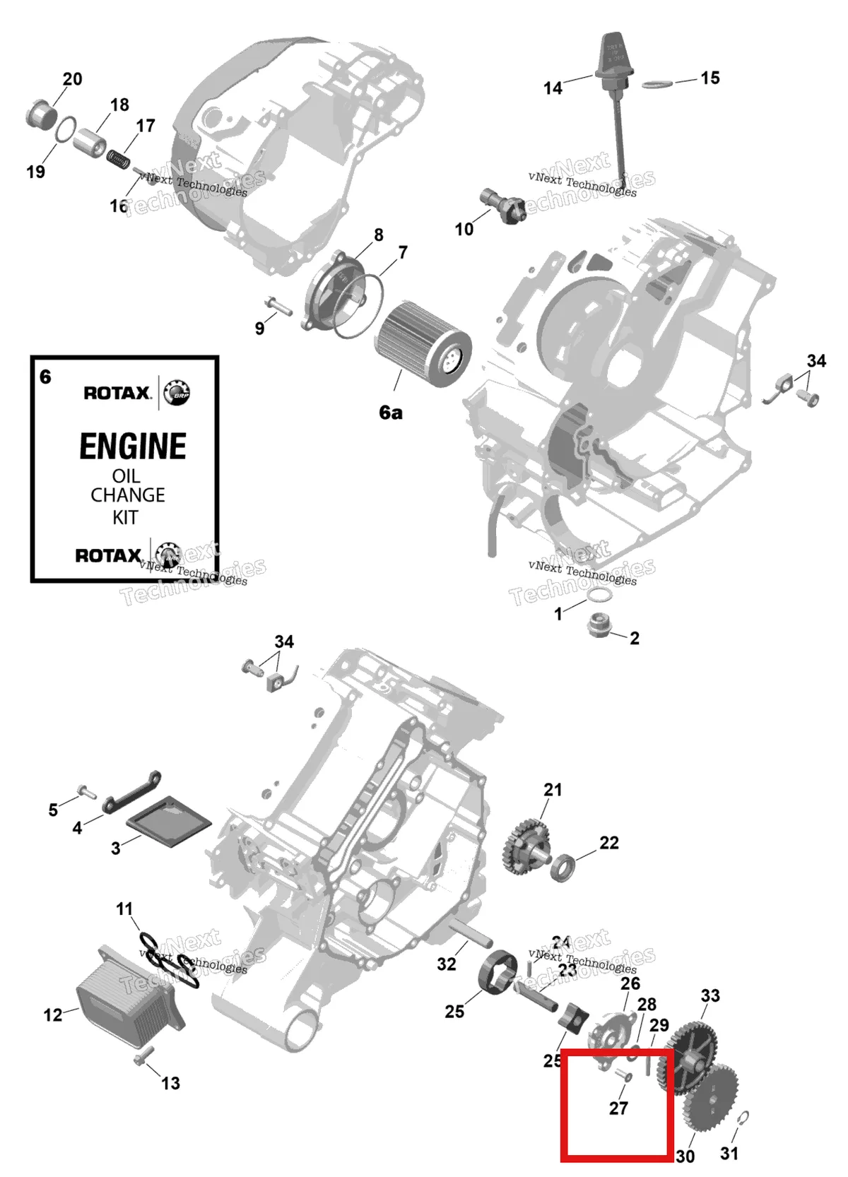 Деталь 420640823 на схеме узла 2026 Can-Am RENEGADE - 4X4 - XMR - 1000R EFI - 5UTA - Hyper Silver Rotax - Engine Lubrication