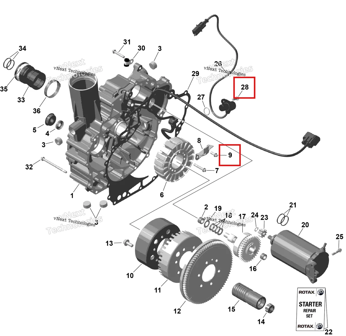 Деталь 420641048 (Деталь Screw M6 X 16) на схеме узла 2026 Sea-Doo GTI - 130 - STD - 38TB - Bright White Rotax - Magneto And Electric Starter