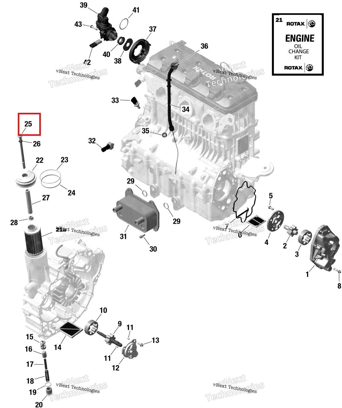 Деталь 420641103 на схеме узла 2020 Sea-Doo GTI 130 Engine - Lubrication