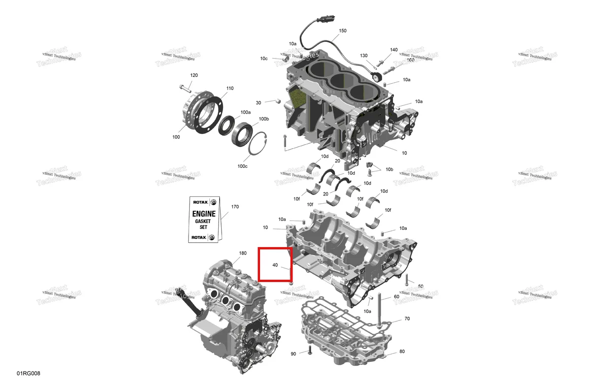 Деталь 420641213 (винт М8 х 55) на схеме узла 2027 Ski-Doo RENEGADE - X-RS - 900 ACE TURBO R - DAVP - Circuit Yellow - 15X137X1.5IR Track Rotax - Crankcase