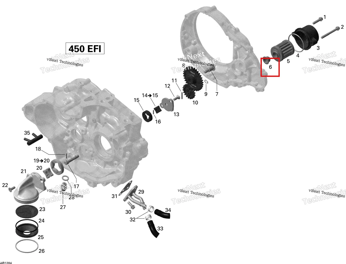 Деталь 420647100 на схеме узла 2015 Can-Am DS 450EFI STD Engine Lubrication