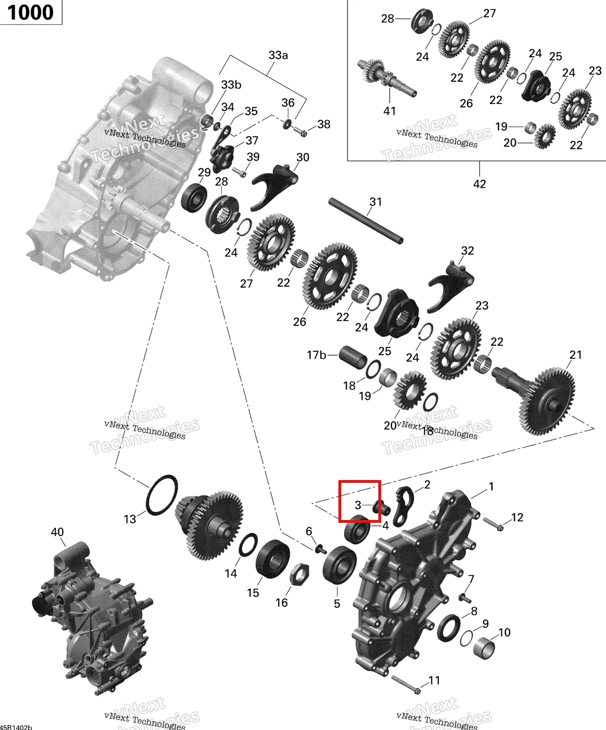 Деталь 420647120 на схеме узла 2014 Can-Am COMMANDER 1000 STD, DPS, XT, XT-P Gear Box 2