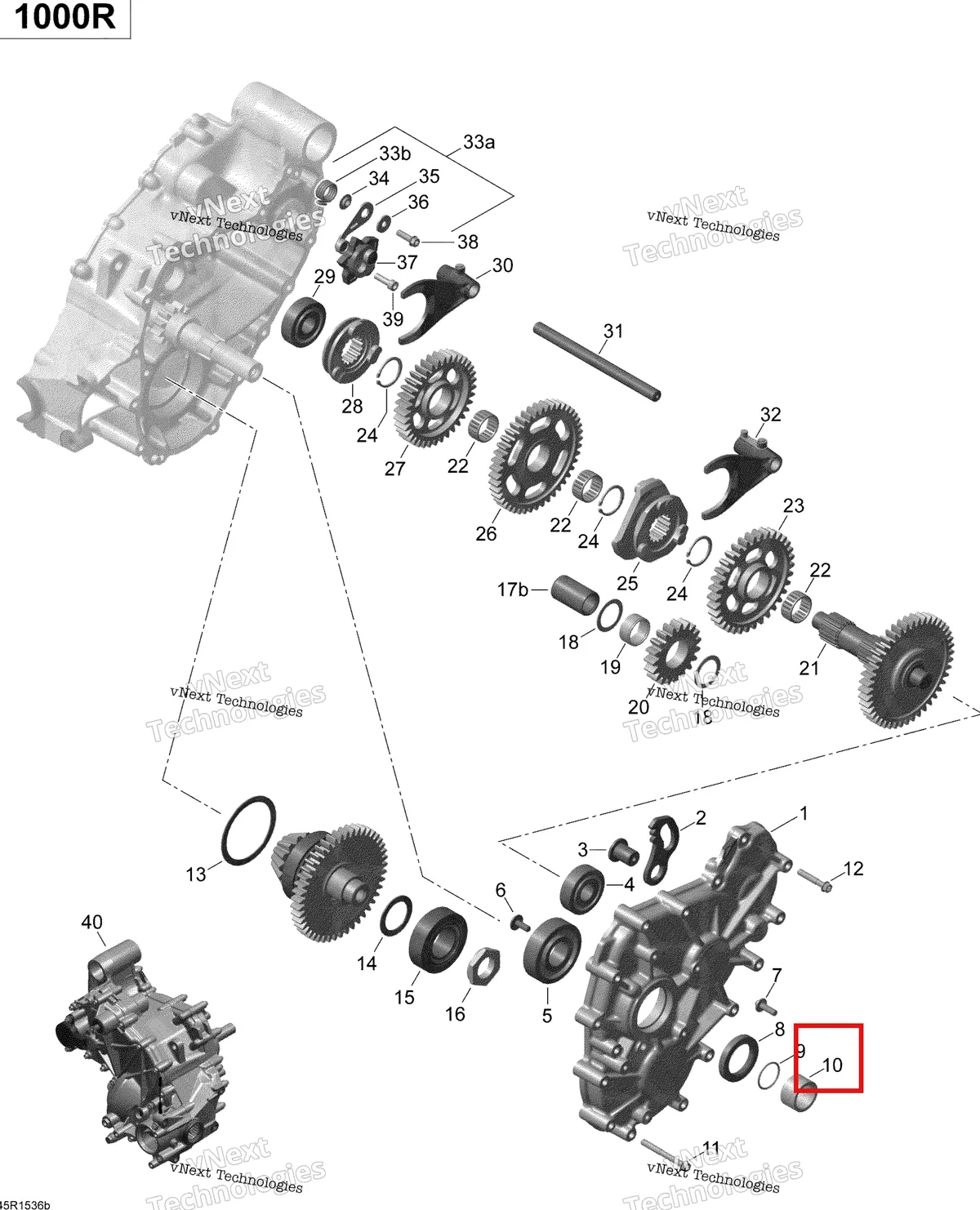 Деталь 420647256 на схеме узла 2015 Can-Am MAVERICK 1000 XDS-DPS Gear Box 2 Turbo
