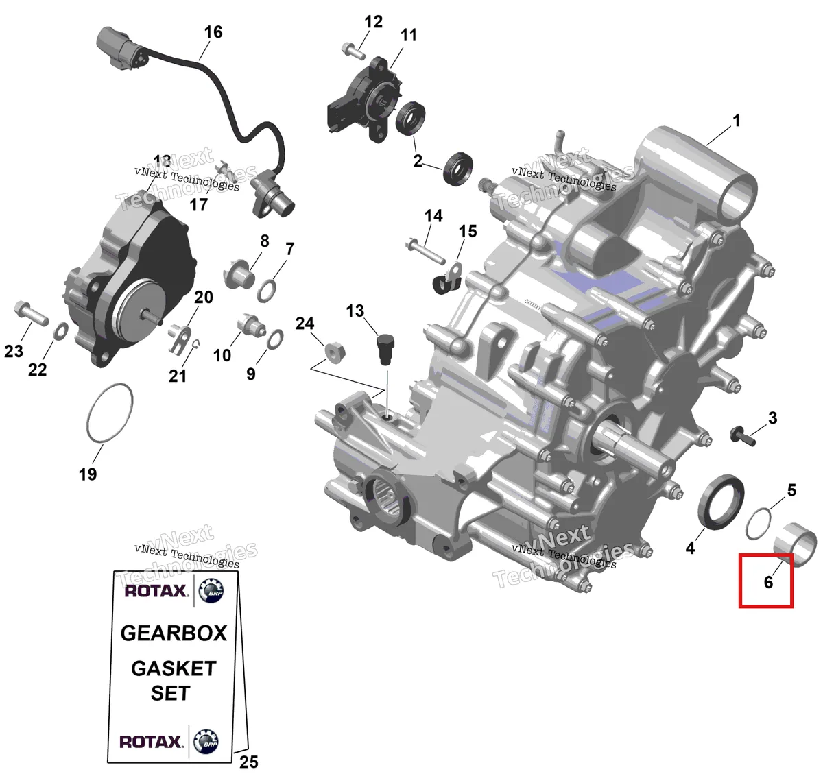 Деталь 420647267 на схеме узла 2026 Can-Am RENEGADE - 4X4 - XMR - 1000R EFI - 5UTA - Hyper Silver Rotax - Gearbox