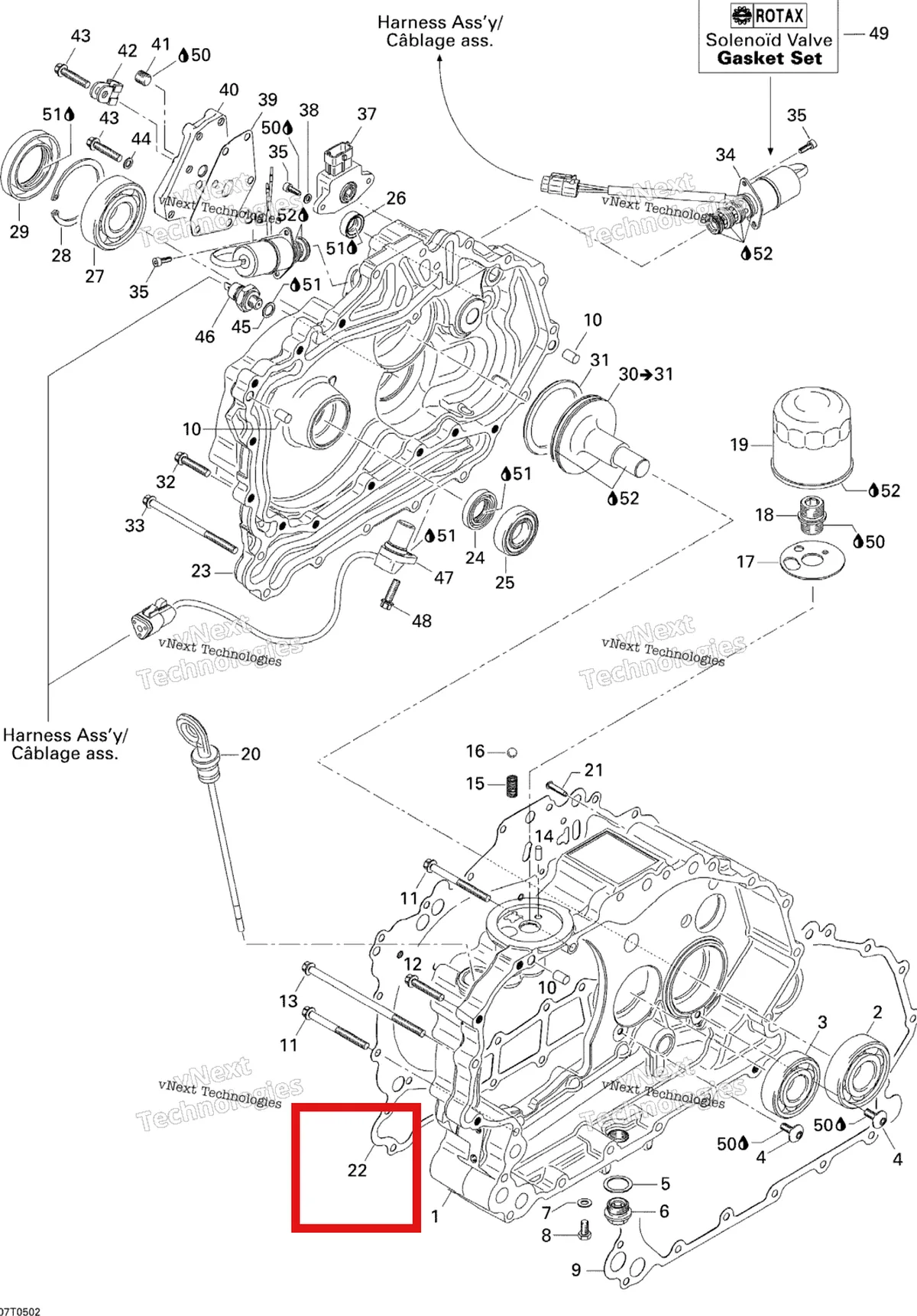 Деталь 420650592 на схеме узла 2005 Can-Am Traxter 5 Speed Clutch Housing And Cover
