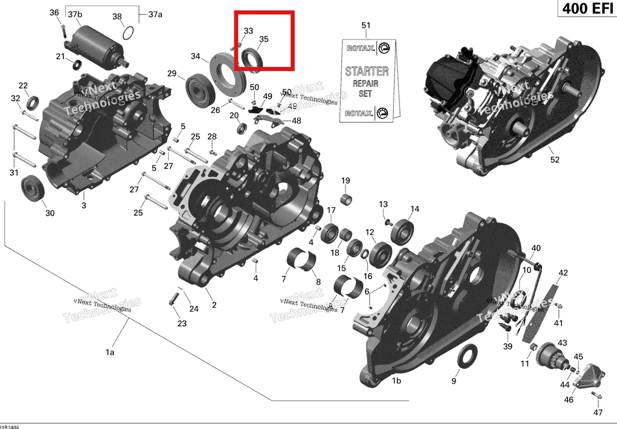Деталь 420650682 на схеме узла 2014 Can-Am OUTLANDER 400 EFI, STD, XT Crankcase