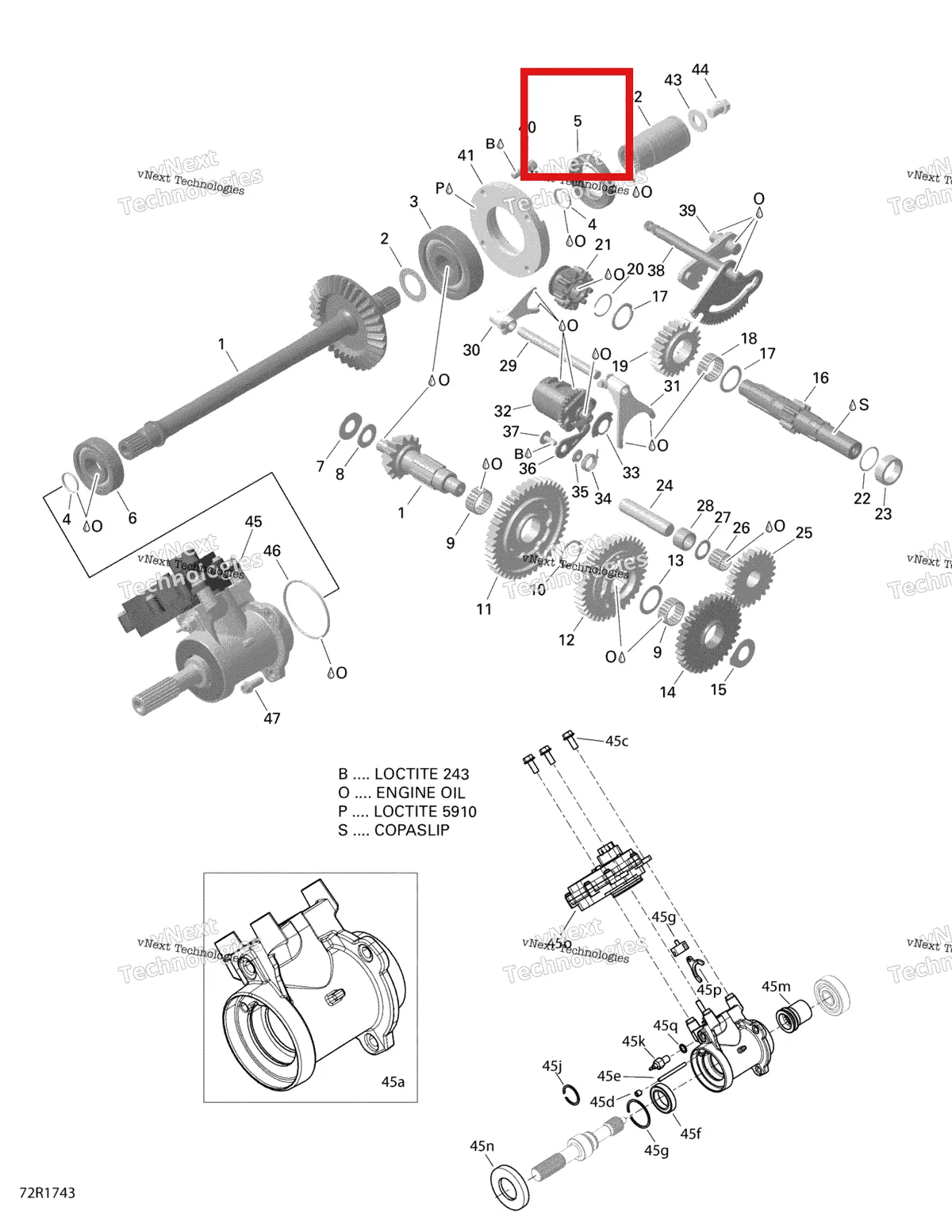 Деталь 420650683 на схеме узла 2021 Can-Am Defender HD5 - BASE DPS Rotax - Gear Box And Components