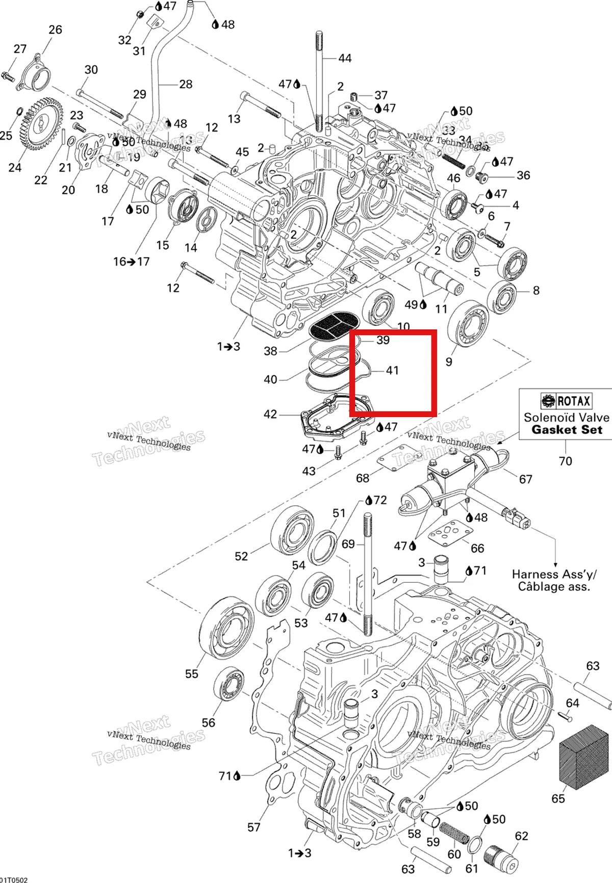 Деталь 420650950 на схеме узла 2005 Can-Am Traxter 5 Speed Crankcase