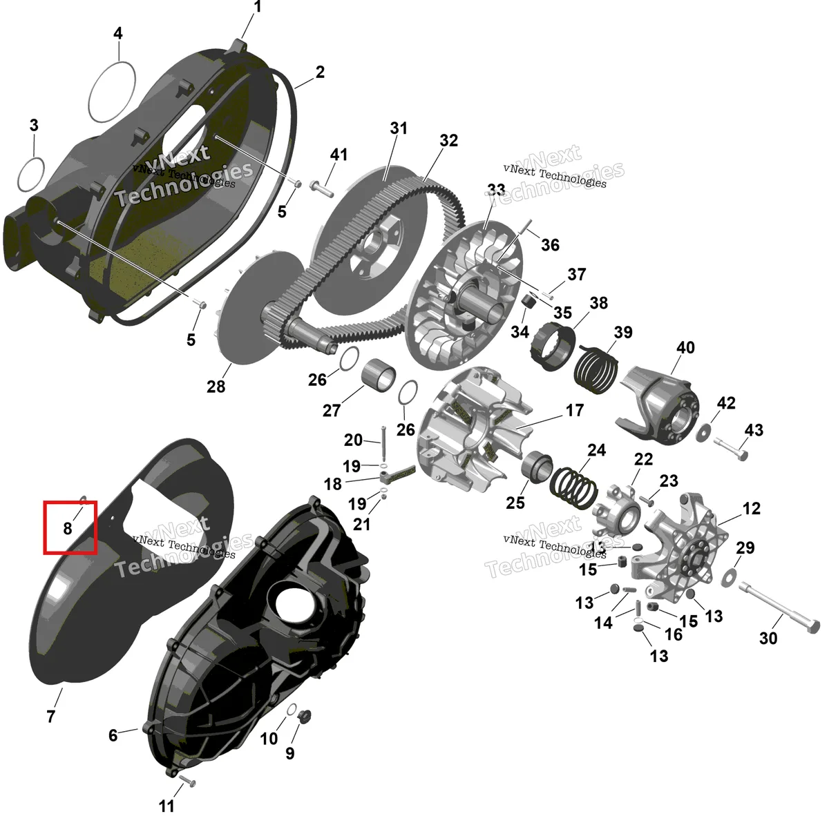 Деталь 420651816 на схеме узла 2026 Can-Am Commander - 1000R EFI - DPS - 6PTB - Compass Green - 60