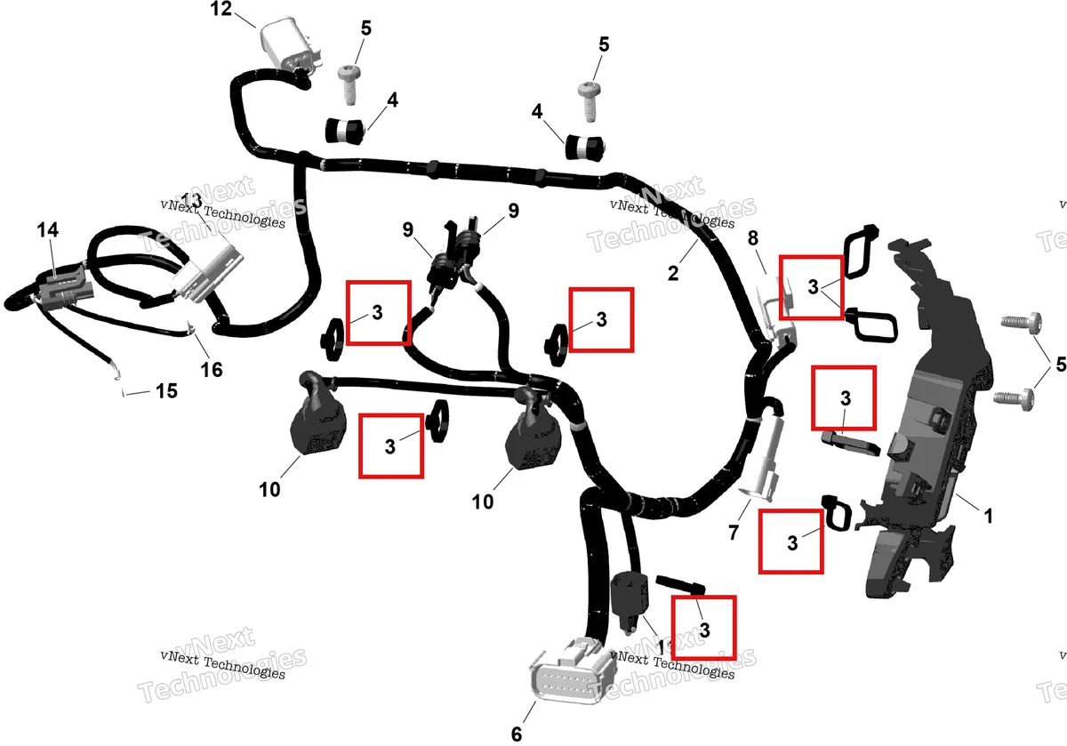 Деталь 420651817 на схеме узла 2026 Ski-Doo BACKCOUNTRY - SPORT - 600 EFI - UBTA - Neo Yellow - 16X146X2.0P Track Rotax - Engine Harness And Electronic Module