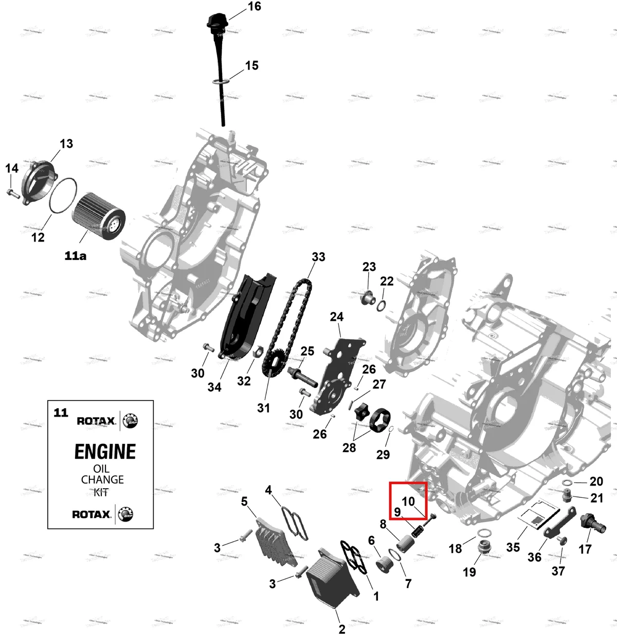 Деталь 420656370 (Деталь Pressure Retaining Valve) на схеме узла 2026 Can-Am OUTLANDER - 4X4 - STD - 700 - 1CTB - CALI - Granite Grey Rotax - Engine Lubrication