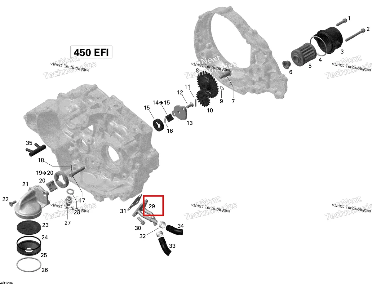 Деталь 420656460 на схеме узла 2015 Can-Am DS 450EFI STD Engine Lubrication