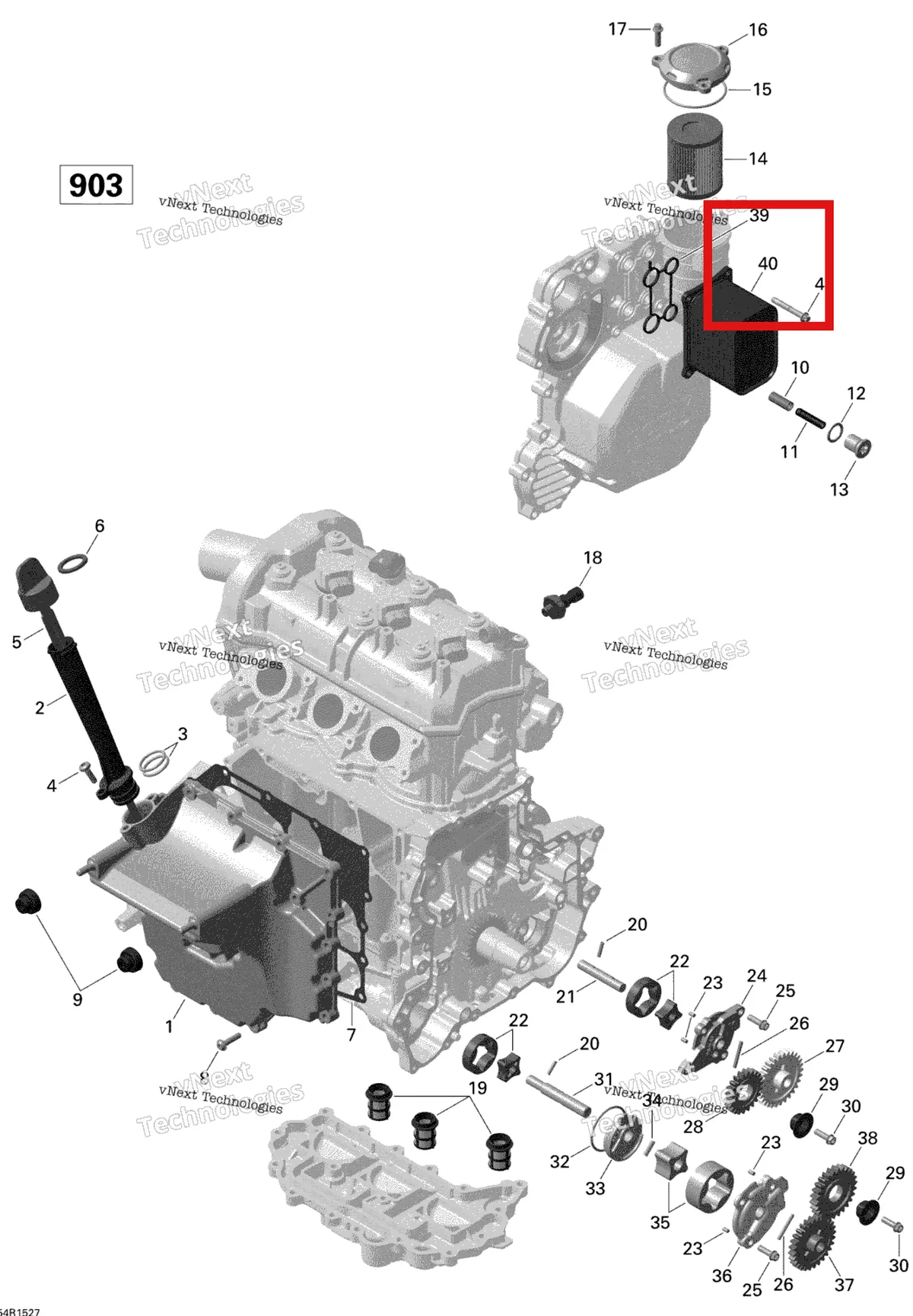 Деталь 420656699 на схеме узла Engine Lubrication