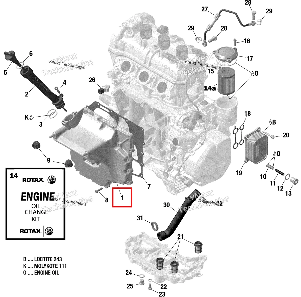 Деталь 420656705 на схеме узла 2022 Ski-Doo EXPEDITION LE 900 ACE TURBO Rotax - Engine Lubrication