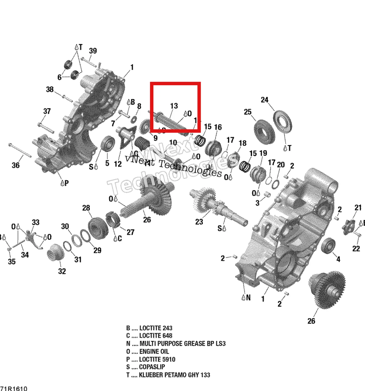 Деталь 420657228 на схеме узла 2017 Can-Am Maverick Gear Box Output Shaft - Gbps - Maverick Turbo-Maverick Max Turbo