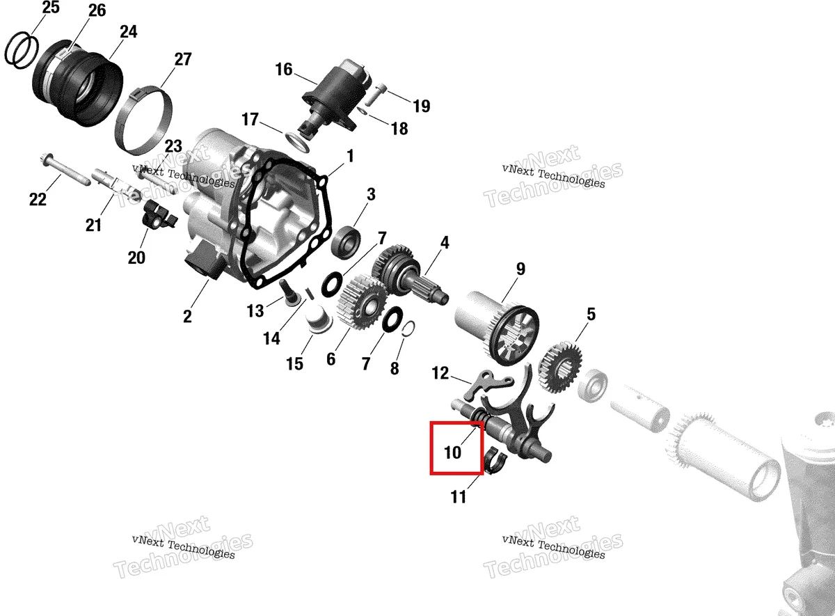 Деталь 420657504 на схеме узла 2021 Sea-Doo GTI 130 Rotax - Idf Gearbox