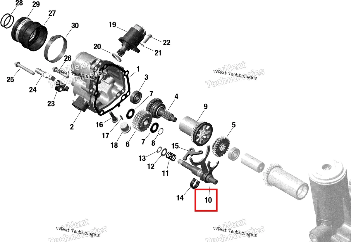 Деталь 420657506 на схеме узла 2022 Sea-Doo GTX LIMITED 300 Rotax - Idf Gearbox