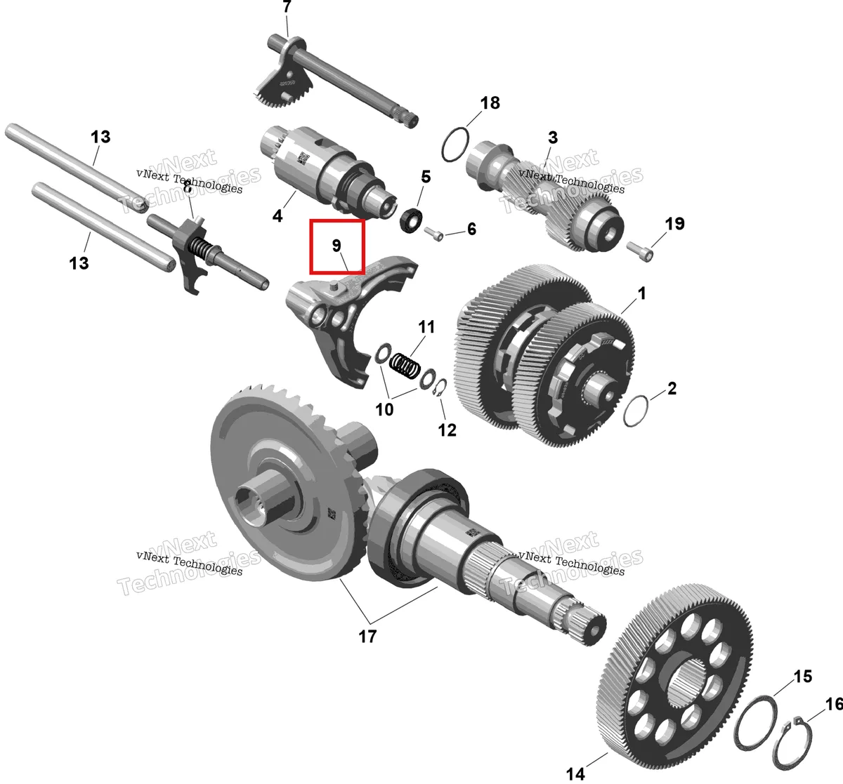 Деталь 420657686 на схеме узла 2026 Can-Am OUTLANDER - 4X4 - EV - 2WTA - Granite Grey Rotax - Gearbox 2