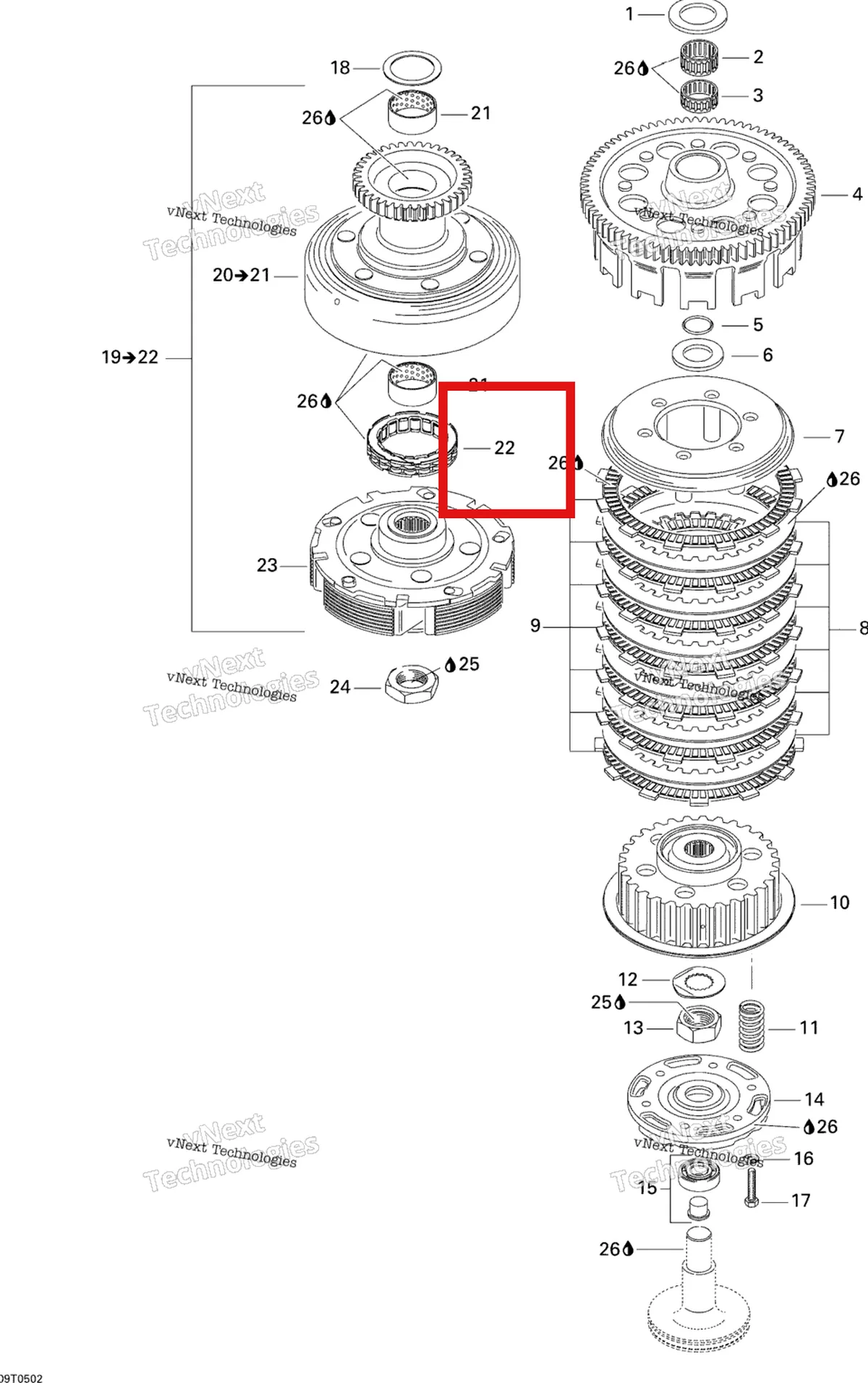 Деталь 420659240 на схеме узла 2005 Can-Am Traxter 5 Speed Clutch