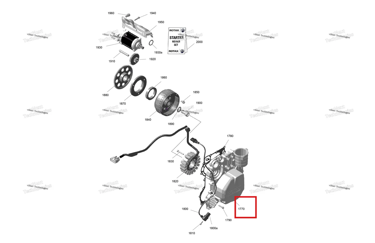 Деталь 420659263 на схеме узла 2027 Ski-Doo EXPEDITION - LE - 900 ACE TURBO - ACVA - Deep Black - 20X154X1.5CSS Track Rotax - Magneto And Electric Starter