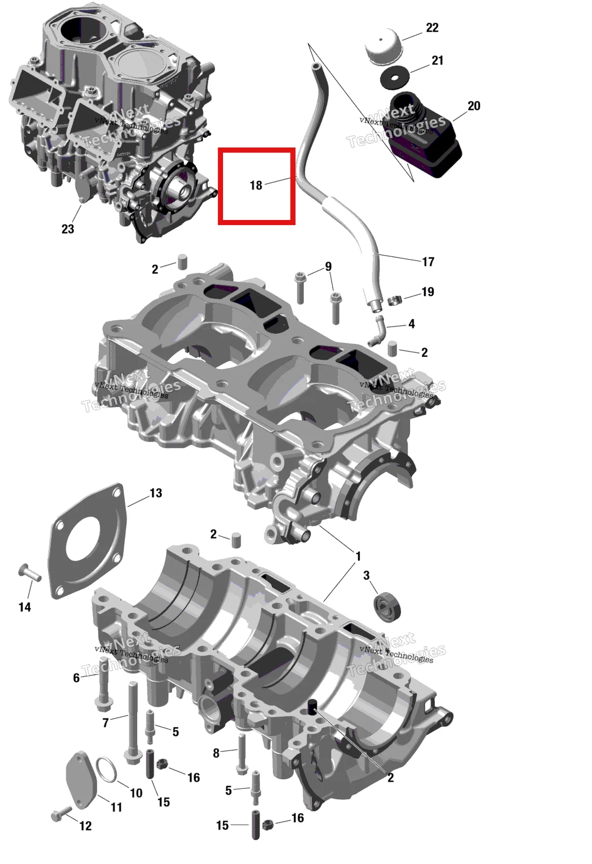 Схема применяемости: Protection трубка 150 мм Ski-Doo Summit 850 E-TEC Turbo R X (2024) (420660702)