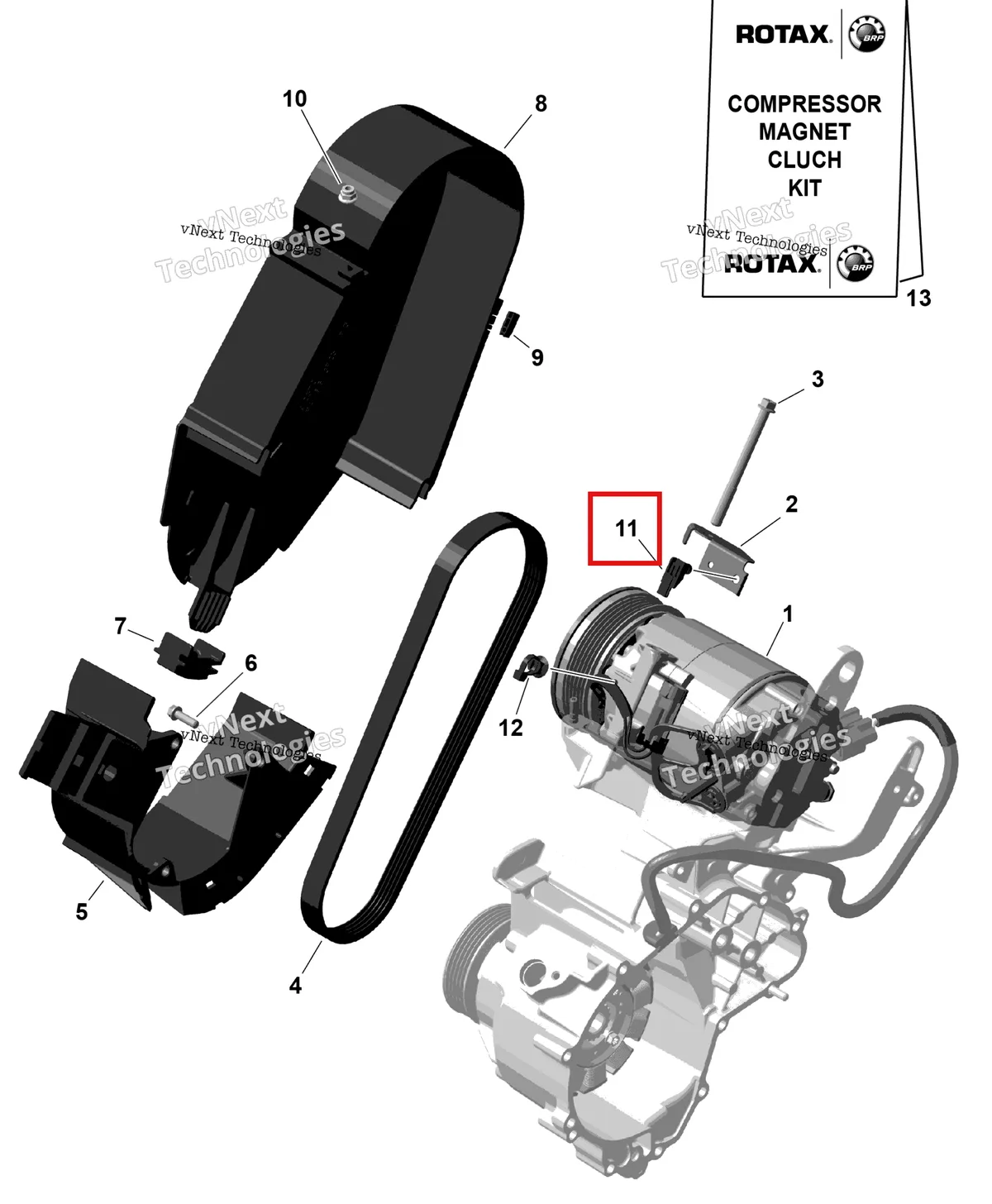Деталь 420660741 на схеме узла 2026 Can-Am Defender - HD10 - DPSCAB - 8UTF - Compass Green - 65