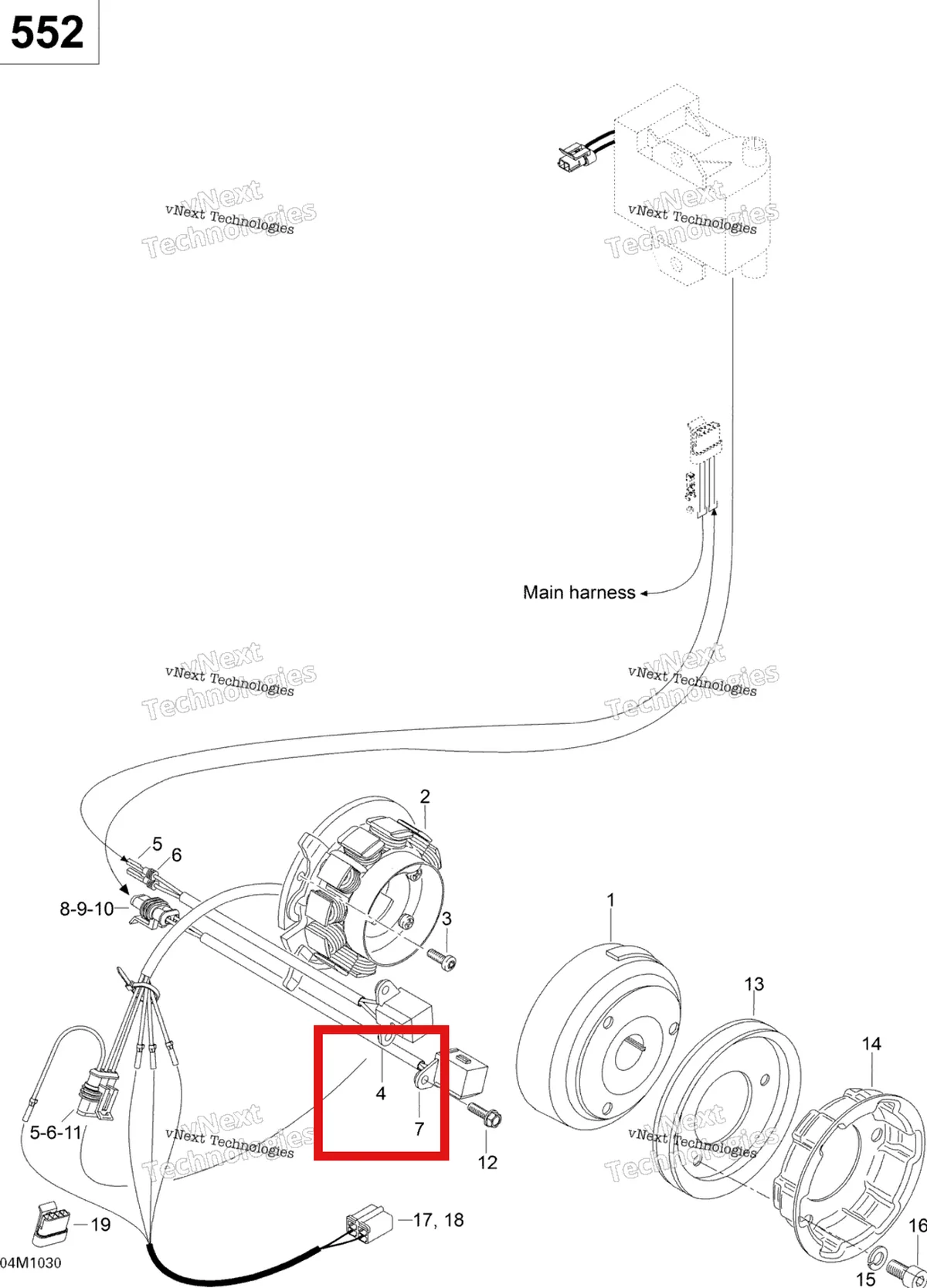 Схема применяемости: Pick Up включает 4 to 6 Ski-Doo Skandic SUV (2009) (420665162)