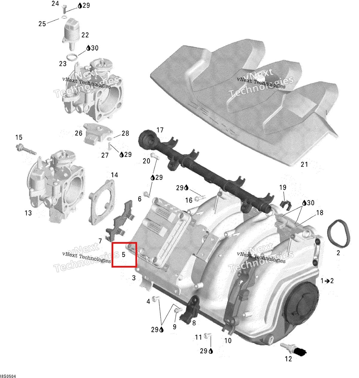 Схема применяемости: ELECTRONIC коробка Sea-Doo 420665471