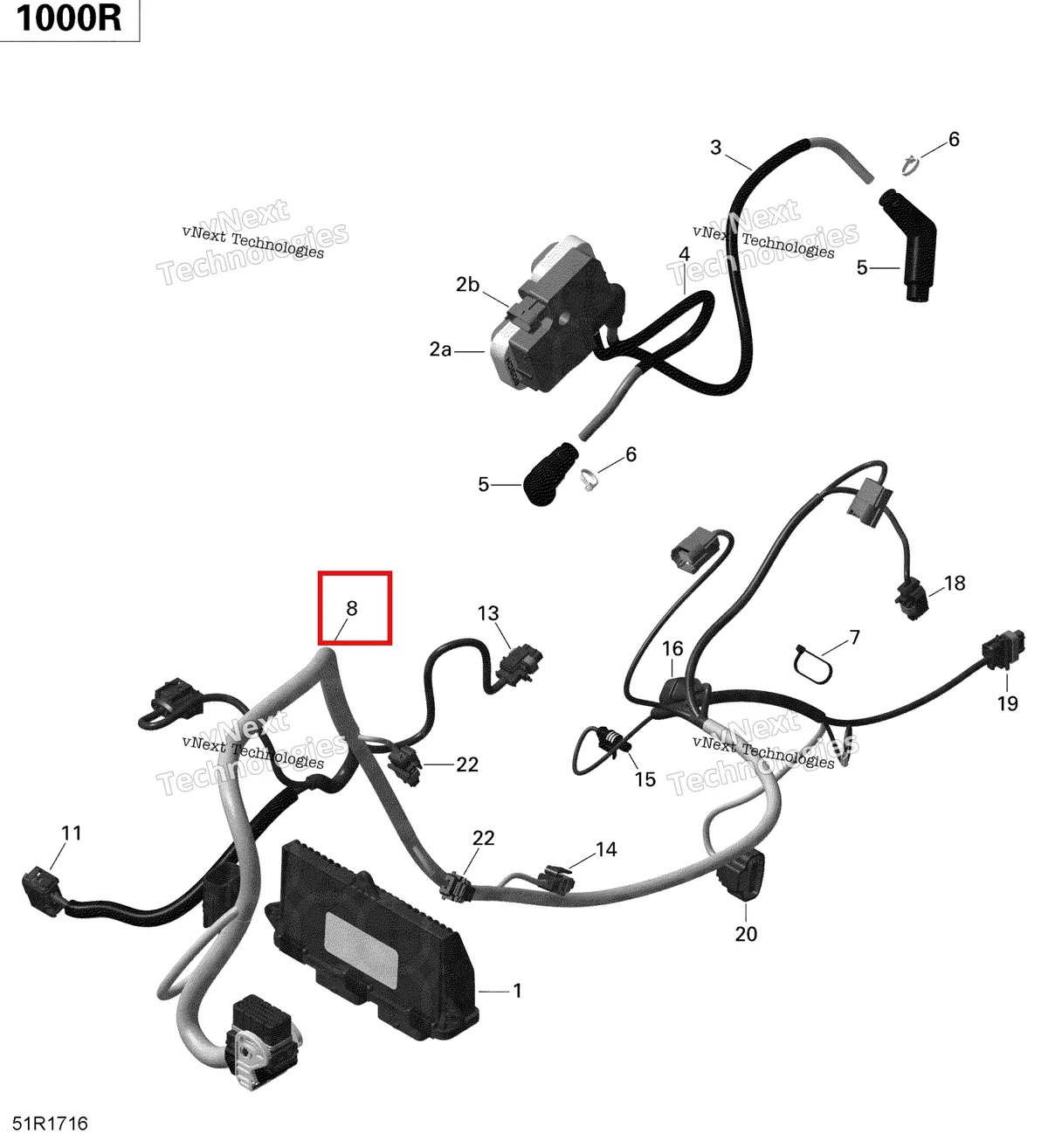 Деталь 420666504 на схеме узла 2017 Can-Am Maverick MAX Engine Harness And Electronic Module - Maverick Max 1000R