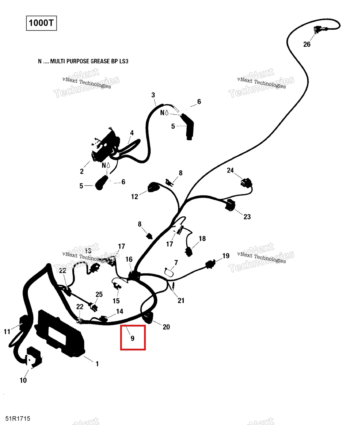 Деталь 420666665 на схеме узла 2017 Can-Am Maverick Engine Harness And Electronic Module - Turbo