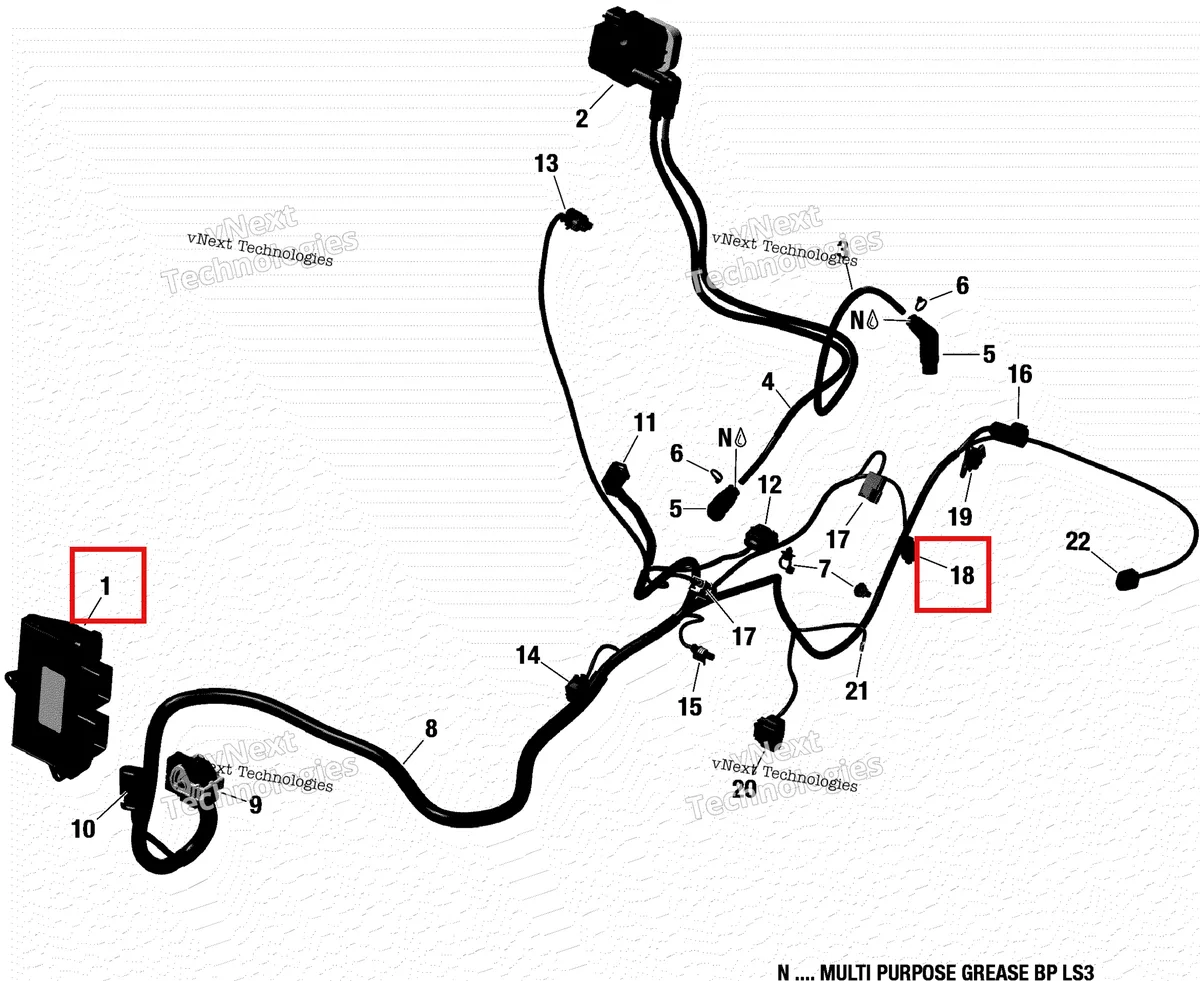 Деталь 420666867 на схеме узла 2018 Can-Am Maverick Trail 800R EFI Engine Harness And Electronic Module