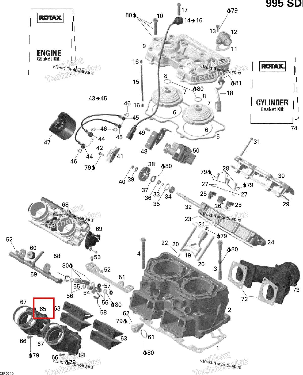 Деталь 420667060 на схеме узла 2007 Ski-Doo MACH Z Adrenaline Cylinder And Cylinder Head, Mach, Mxz, Hm Eur